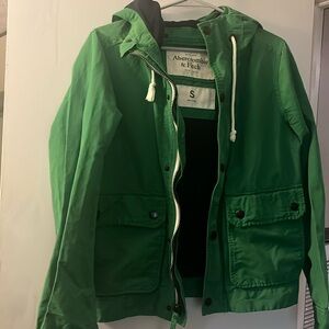 Abercrombie & Fitch green hooded jacket